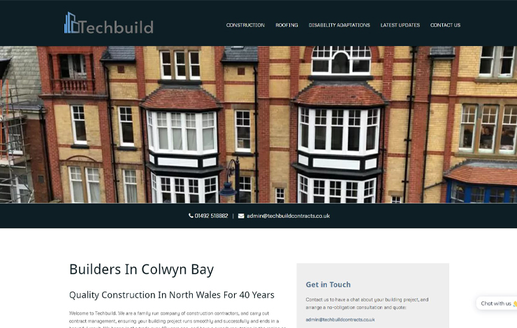 Website Design for Builders in Colwyn Bay | Techbuild