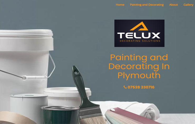 Website Design for Painting and Decorating in Plymouth | TeLux