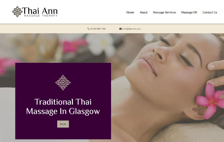 Website Design for Traditional Thai Massage in Glasgow | Thai Ann Massage Therapy