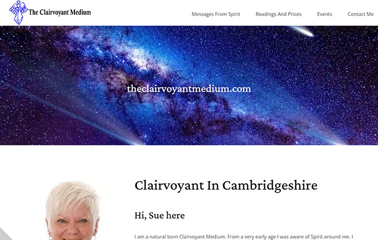 Website Design for Clairvoyant in Cambridgeshire |The Clairvoyant Medium