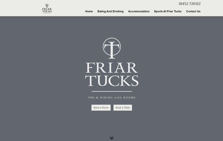 Website Design for Hotel In Quedgeley | The Friar Tucks