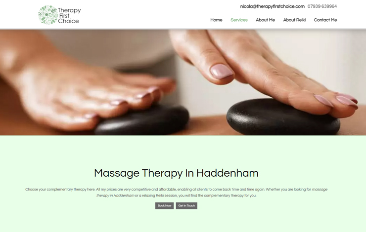 Website Design for Beauty therapy in Haddenham | Therapy First Choice