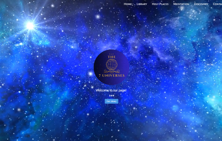 Website Design for Spirituality Audiobooks | The Seven Universes