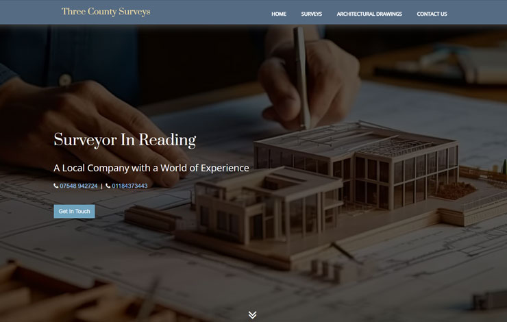 Website Design for Surveyor in Reading | Three County Surveys