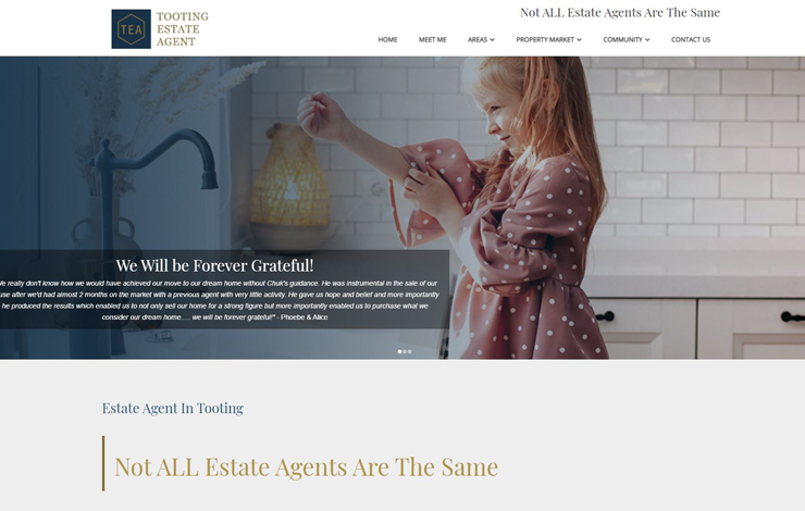 Website Design for Bespoke Estate Agent in Tooting