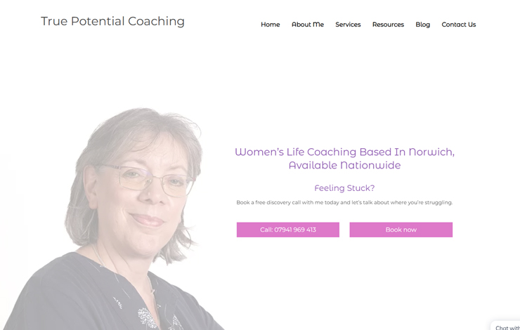Website Design for Women’s Life Coaching Based in Norwich | True Potential