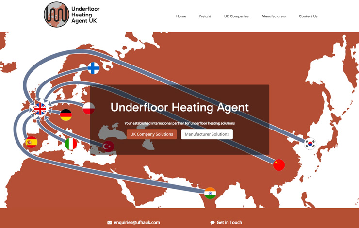 Website Design for Underfloor Heating Agent | UFHAUK
