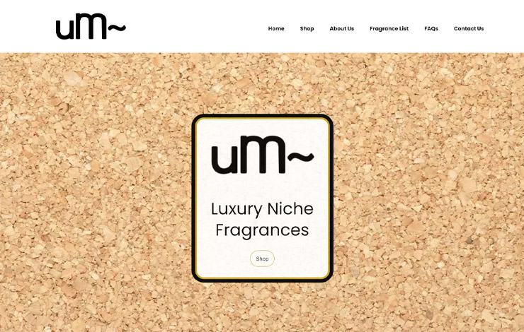 Website Design for Luxury Niche Fragrances | uM~ Fragrance