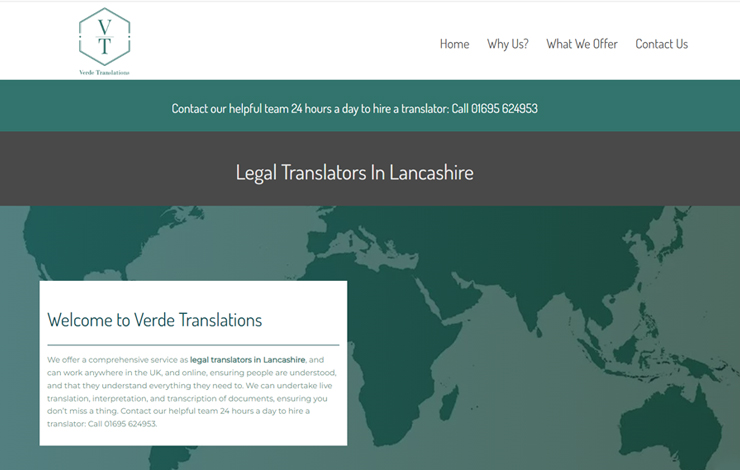 Website Design for Interpreting services in Lancashire | Verde Translations