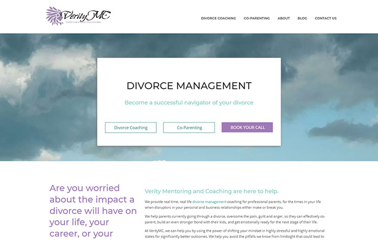 Website Design for Divorce management | Verity Mentoring and Coaching