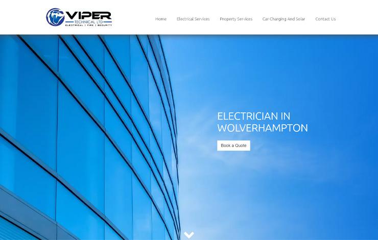 Website Design for Electrician in Wolverhampton | Viper Technical