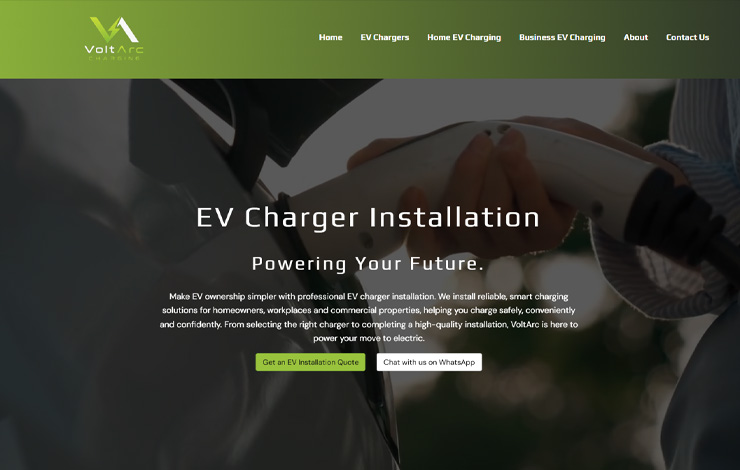 Website Design for Expert EV Charger Installation Services | VoltArc