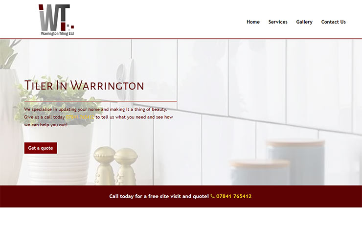 Website Design for Tiler in Warrington | Warrington Tiling Ltd