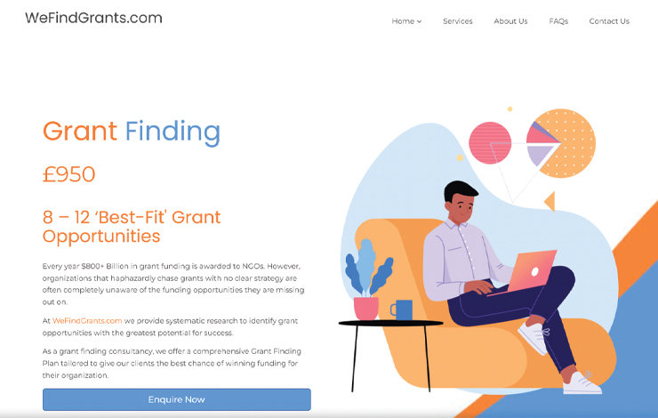 Website Design for Grant finding | We Find Grants