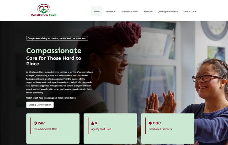 Website Design for Supported Living in Surrey | Specialist Person-Centred Care