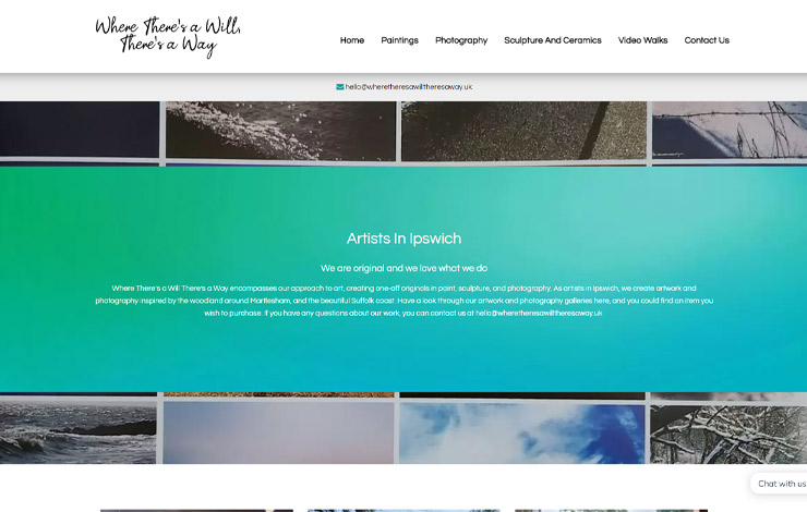 Website Design for Artists in Ipswich | Where There’s a Will There’s a Way