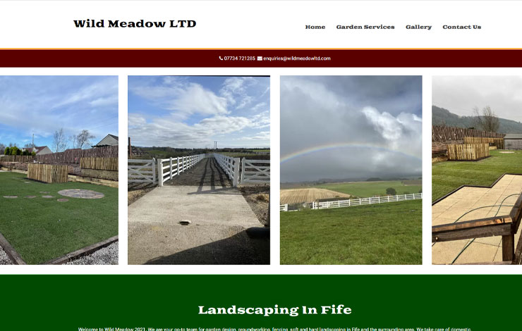 Website Design for Landscaping in Fife | Wild Meadow 2021