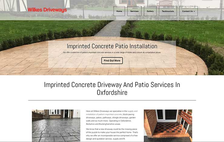 Imprinted concrete driveways and patios in Oxfordshire