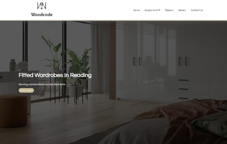 Website Design for Fitted wardrobes in Reading | Woodcode Co Ltd