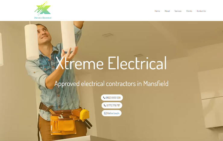 Website Design for Approved electrical contractors in Mansfield