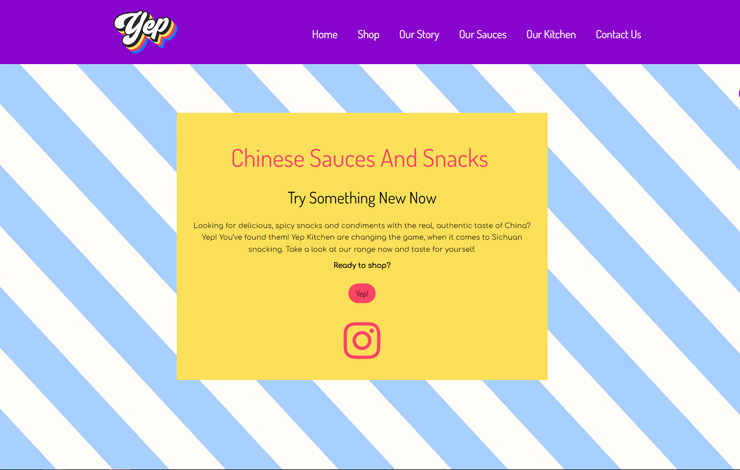 Website Design for Chinese Sauces and Snacks | Yep Kitchen