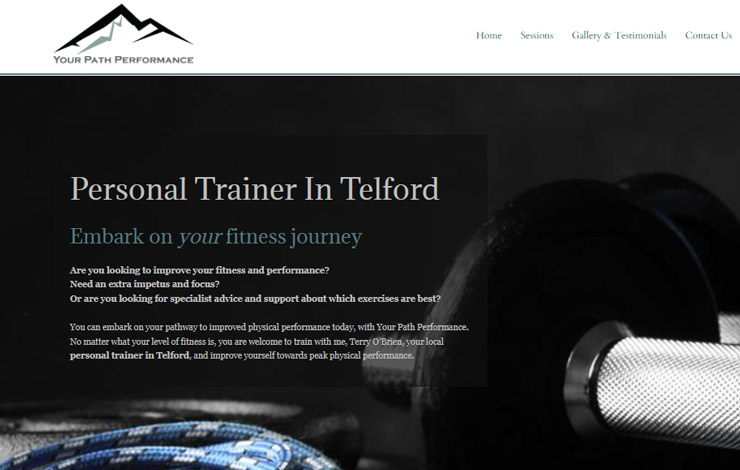 Website Design for Personal Trainer Telford | Your Path Performance