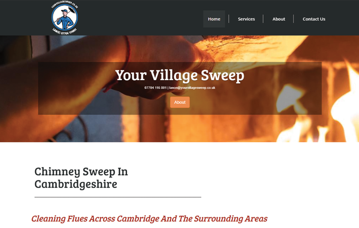 Website Design for Chimney Sweep in Cambridgeshire | Your Village Sweep